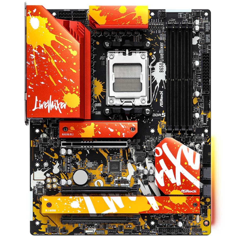 Материнська плата ASRock B650 LIVEMIXER AM5/B650 4*DDR5 3xPCIex16 HDMI/DP 2xSATAІІІ 3xM.2 2.5GLan 7.1ch ATX
