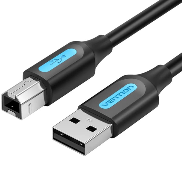 Кабель для принтера Vention USB AM-BM 1.5м 480Mbps Printer PVC Black (COQBG)