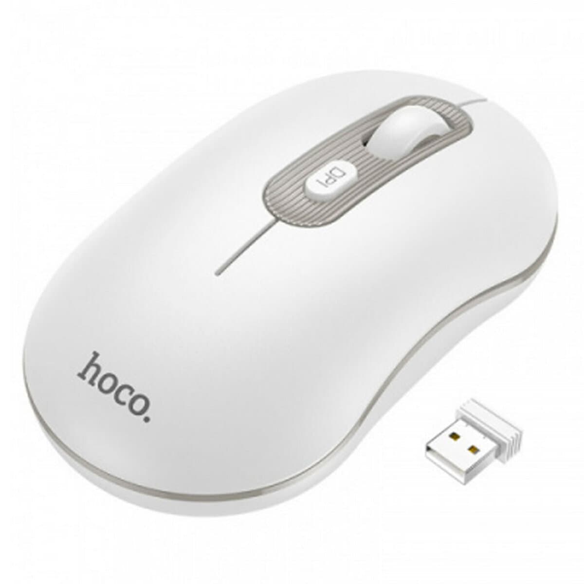 Беспроводная мышка Hoco GM21 Platinum 2.4G business wireless mouse 1600dpi White-Gray