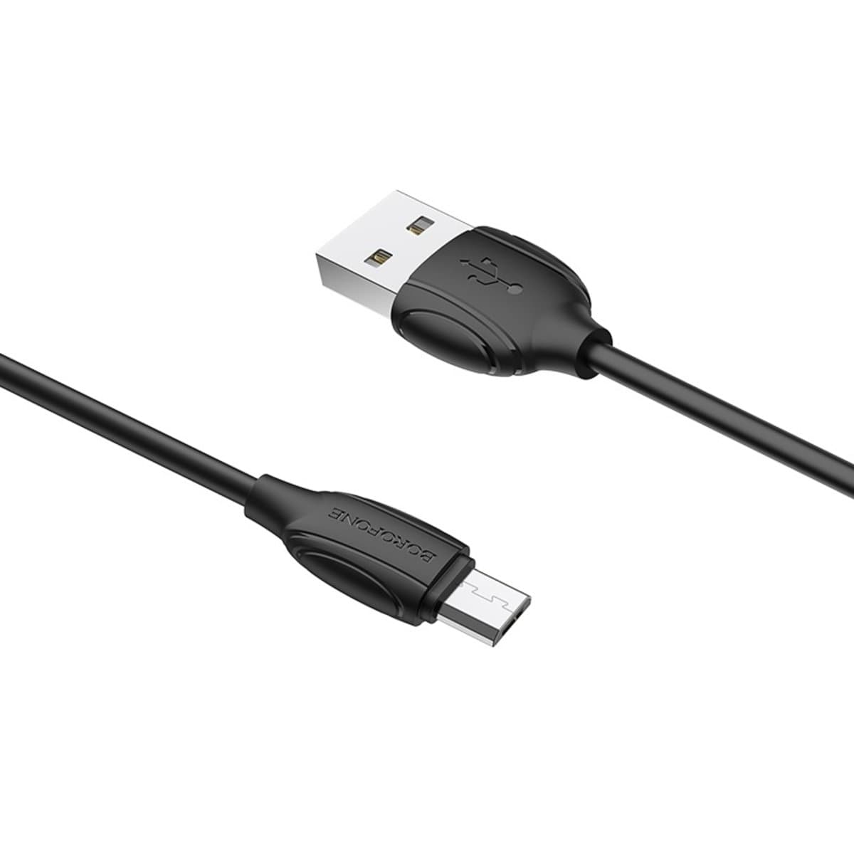 Кабель BOROFONE BX19 USB to Micro 2.4A 1m PVC TPE connectors Black (BX19MB)