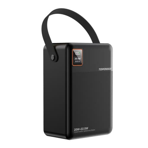 Powerbank павербанк УМБ Topomax Travel Series 80000mAh 4xUSB/Type-C/Micro/Lightning 22.5W Black (900164)
