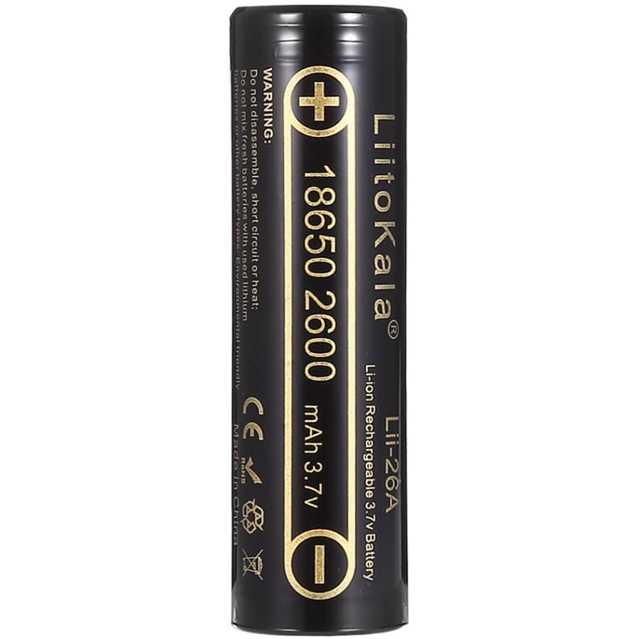 Акумулятор LiitoKala Lii-26A 18650 2600mAh 3.7V li-ion battery 1шт (Lii-26A)