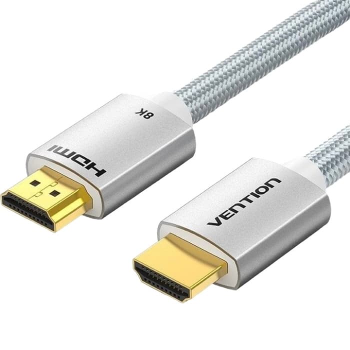 Кабель Vention HDMI M - M 1.5 м V2.1 8K 60Гц оплетка Silver Metal Type (ALCIG)