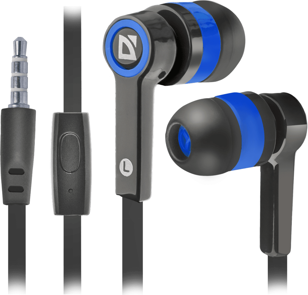 Проводные наушники с микрофоном Defender Pulse 420 jack 3,5 Black-Blue