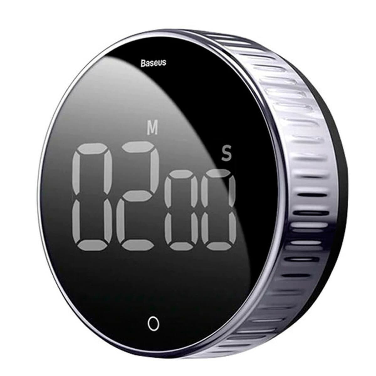 Кухонный таймер Baseus heyo rotation countdown timer магнит LED Black (ACDJS-01)