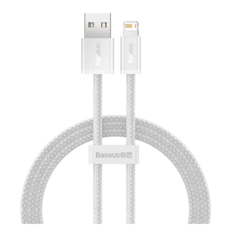 Кабель Baseus Dynamic Series Fast Charging Data Cable USB to Lightning 2.4A 1m White (CALD000402)