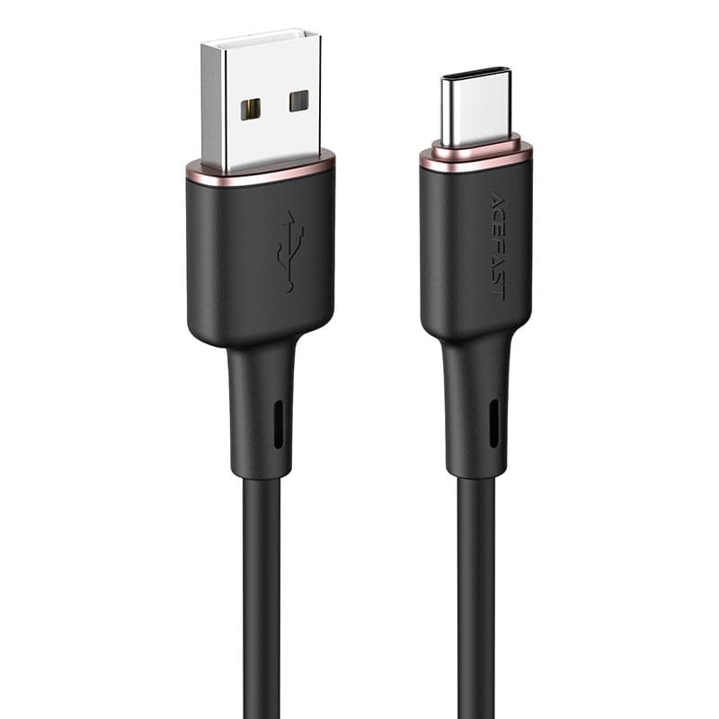 Кабель ACEFAST C2-04 USB to Type-C 3A 1.2m silicone zinc connectors Black