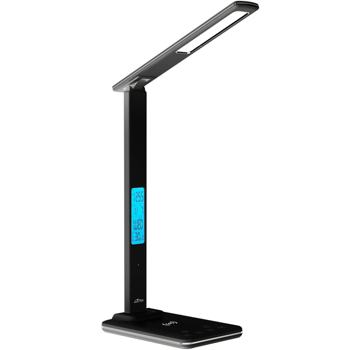 Настільна LED лампа Media-Tech LEDITOU 4W 6500K 15W QI wireless Black (MT222K)