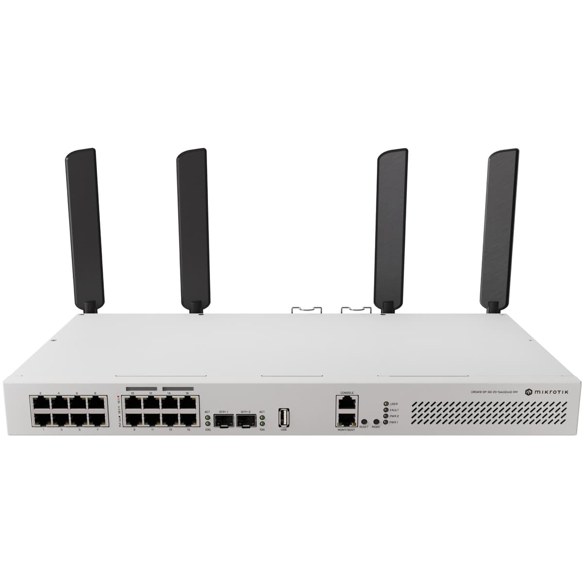 Облачный маршрутизатор-коммутатор Mikrotik CRS418-8P-8G-2S+5axQ2axQ-RM 17xGig Eth 8 ports with 802.3af/at PoE-out support White (CRS418-8P-8G-2S+5axQ2axQ)