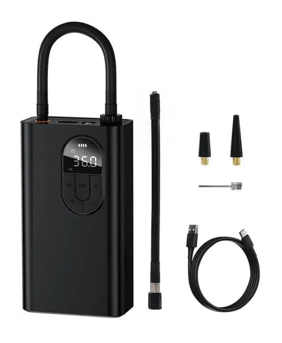 Портативний автомобільний насос Baseus Energy Source Inflator Pump 2500mAh 54W Black (CRNL040001)