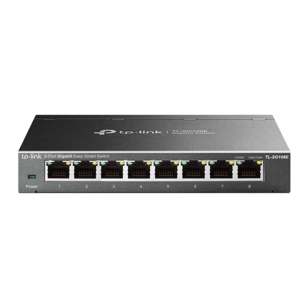 Комутатор TP-Link TL-SG108E Easy Smart 8 портів 10/100/1000 Мбіт/с Метал Black