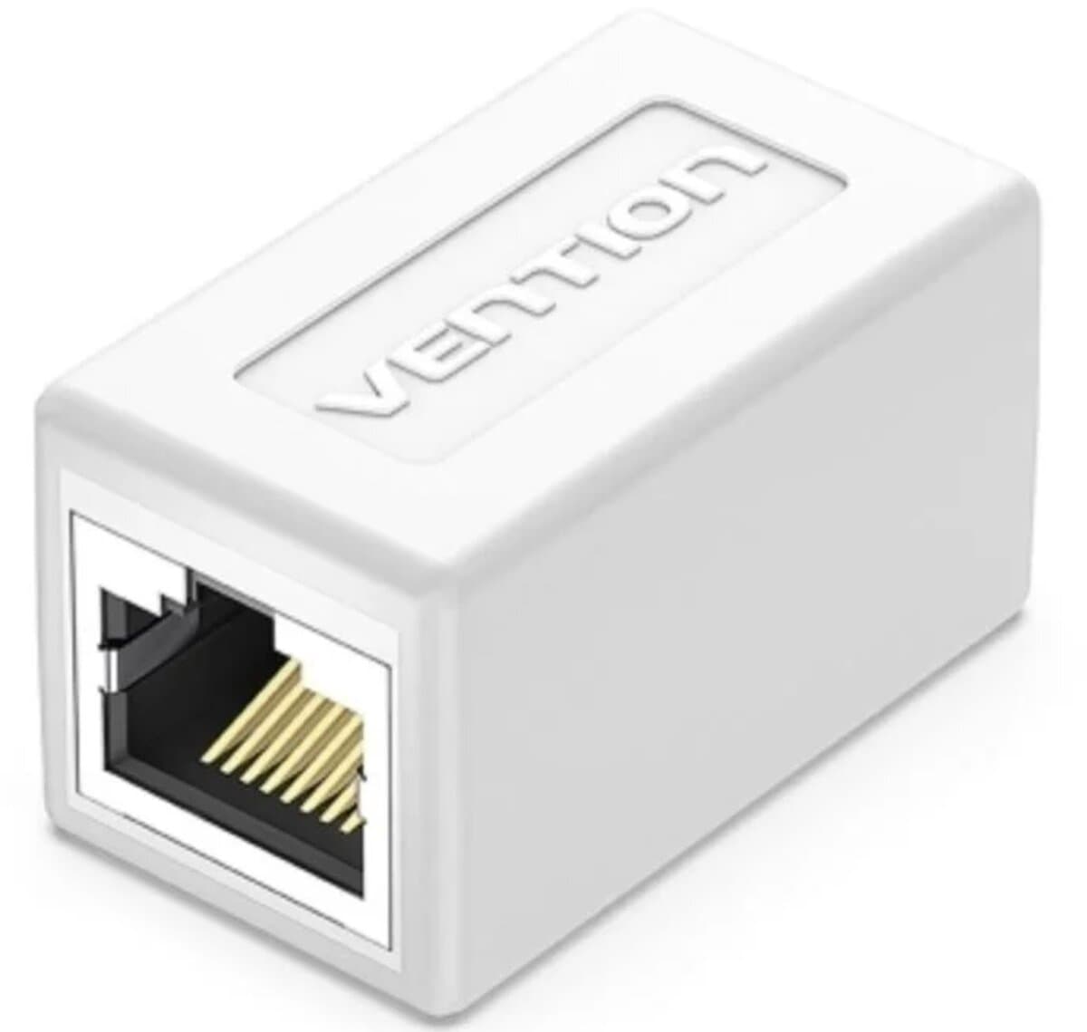 З'єднувач крученої пари джойнер Vention Cat.6 FTP Keystone Jack Coupler RJ45 White (IPVW0)