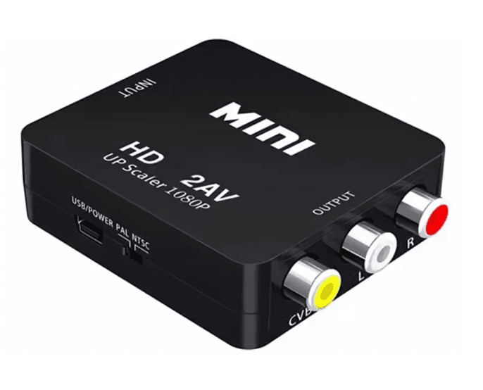 Перехідник конвертер HDMI to AV RCA відео аудіо Black (500156)