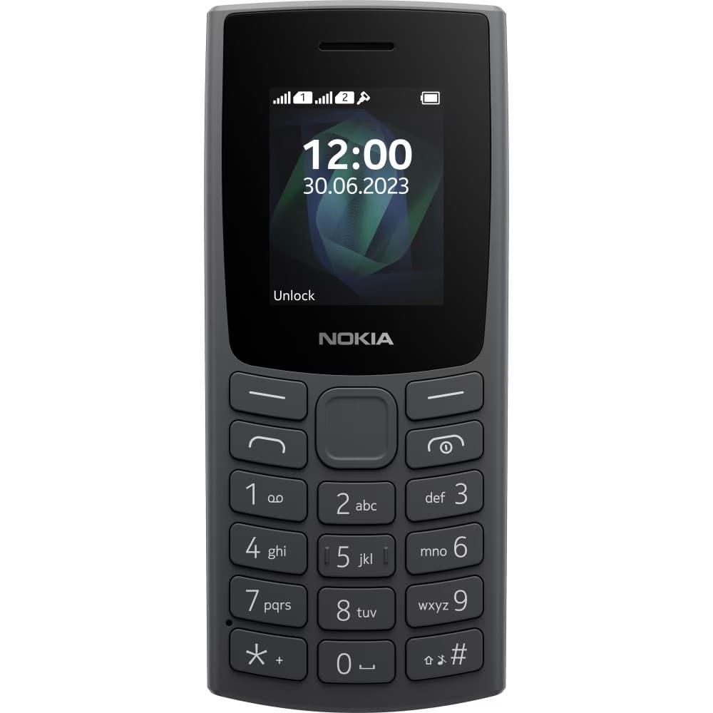 Мобільний кнопковий телефон Nokia 105 DS 2023 2xSim 1000mAh Charcoal-Black