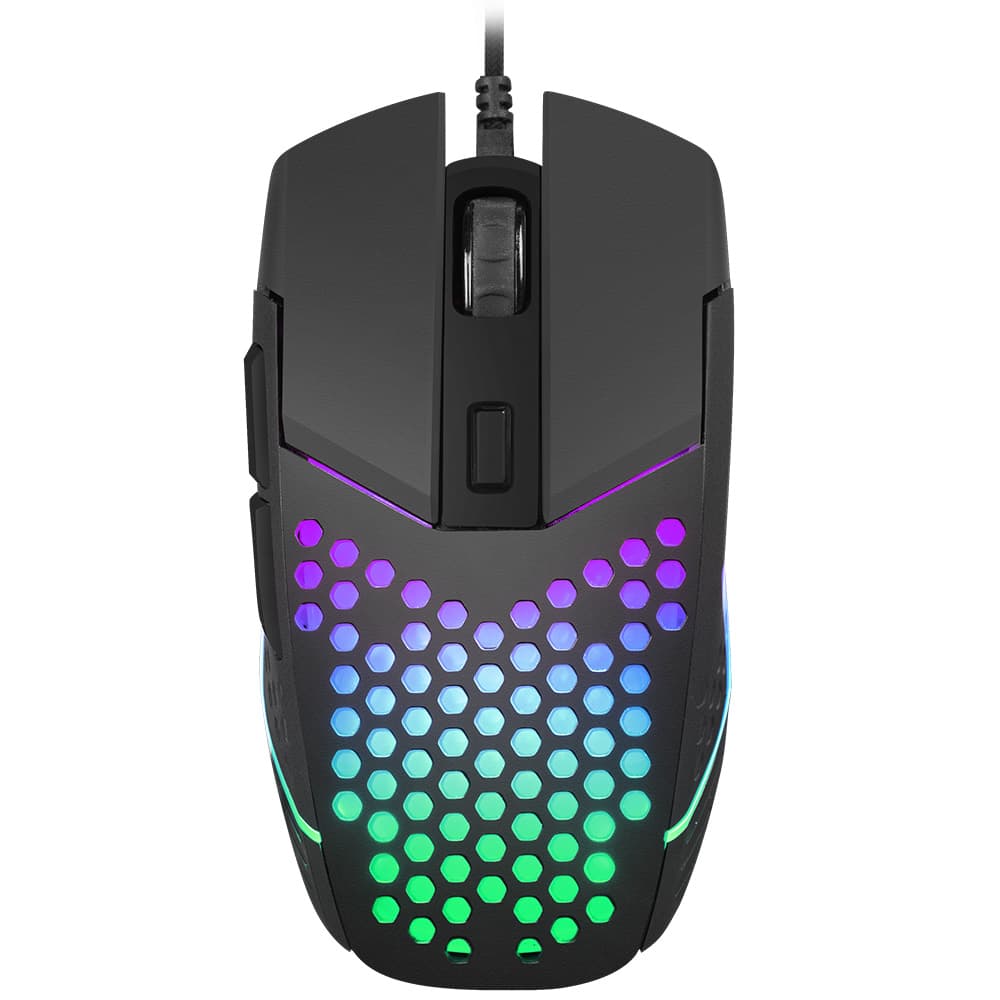Ігрова провідна мишка Fury Battler NFU-1654 6400 dpi 6 кн USB RGB підсвітка Black