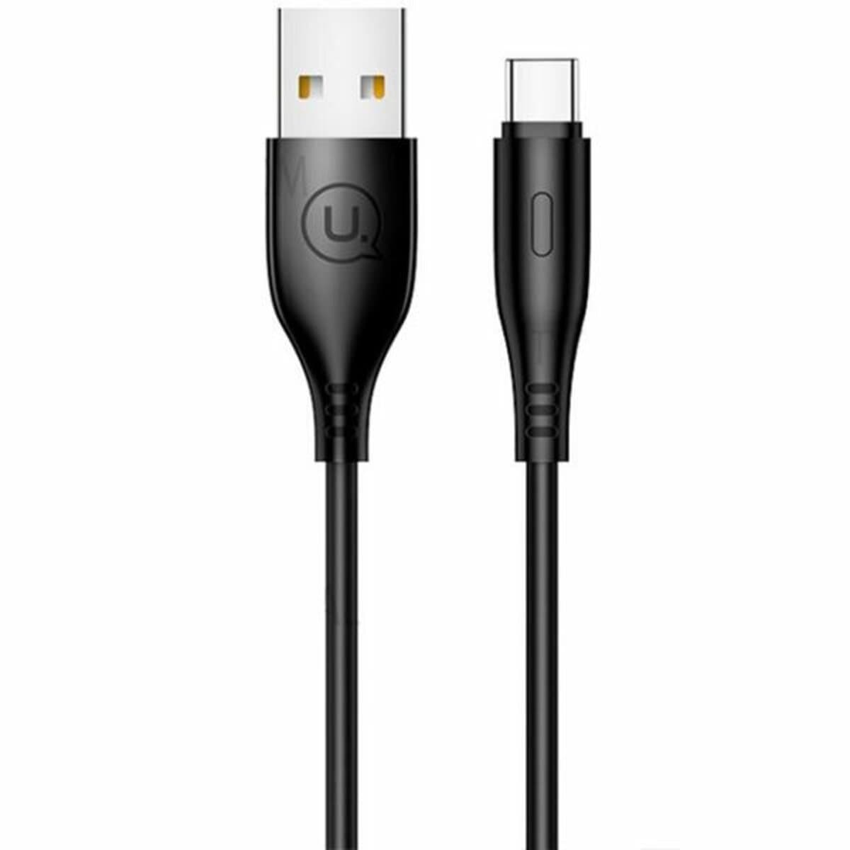 Кабель Usams US-SJ267 U18 Round USB to Type-C Cable 1m 2A Black (SJ267USB01)