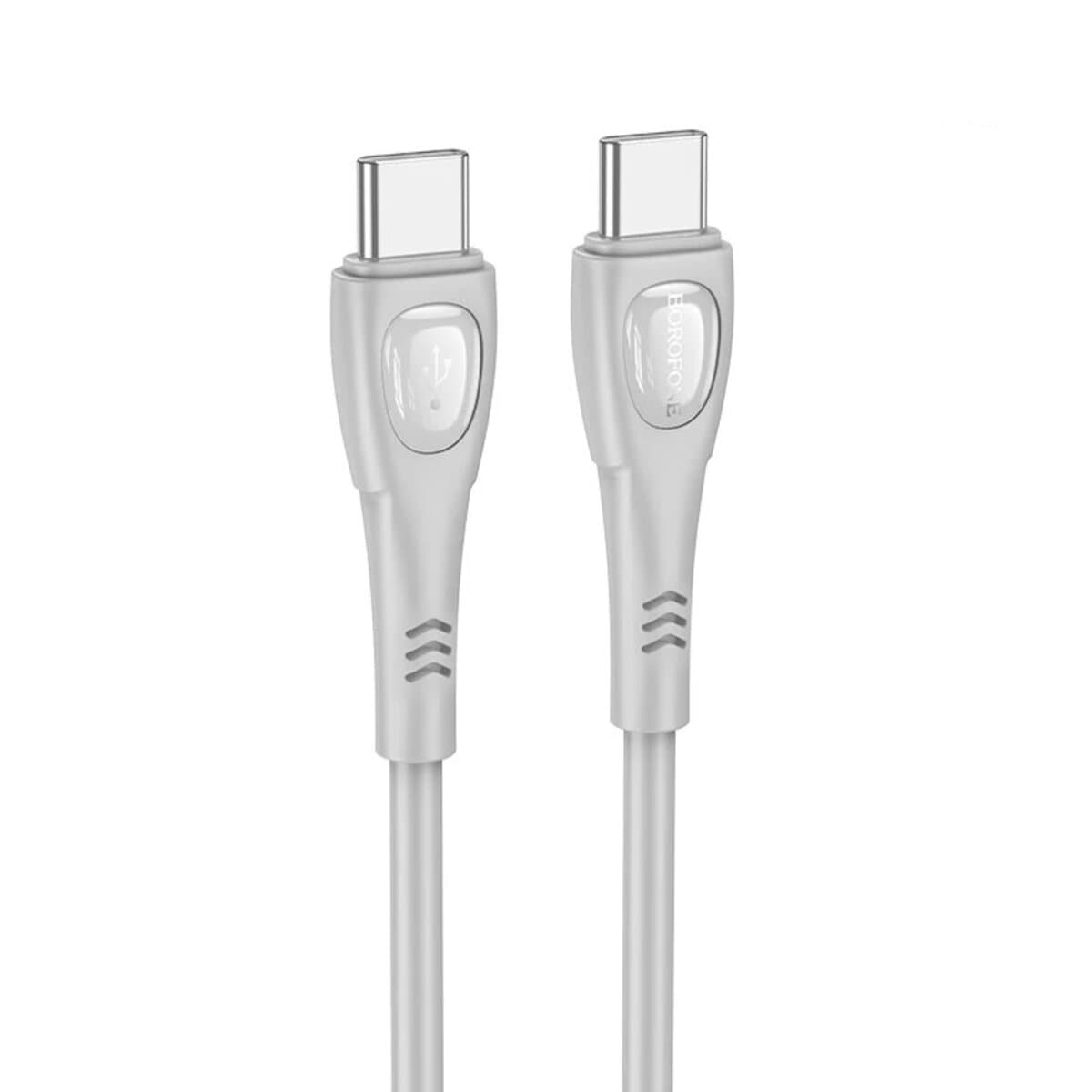 Кабель BOROFONE BX98 Type-C to Type-C Superior 60W Charging Data Cable 3A 1м Grey (BX98CCG)