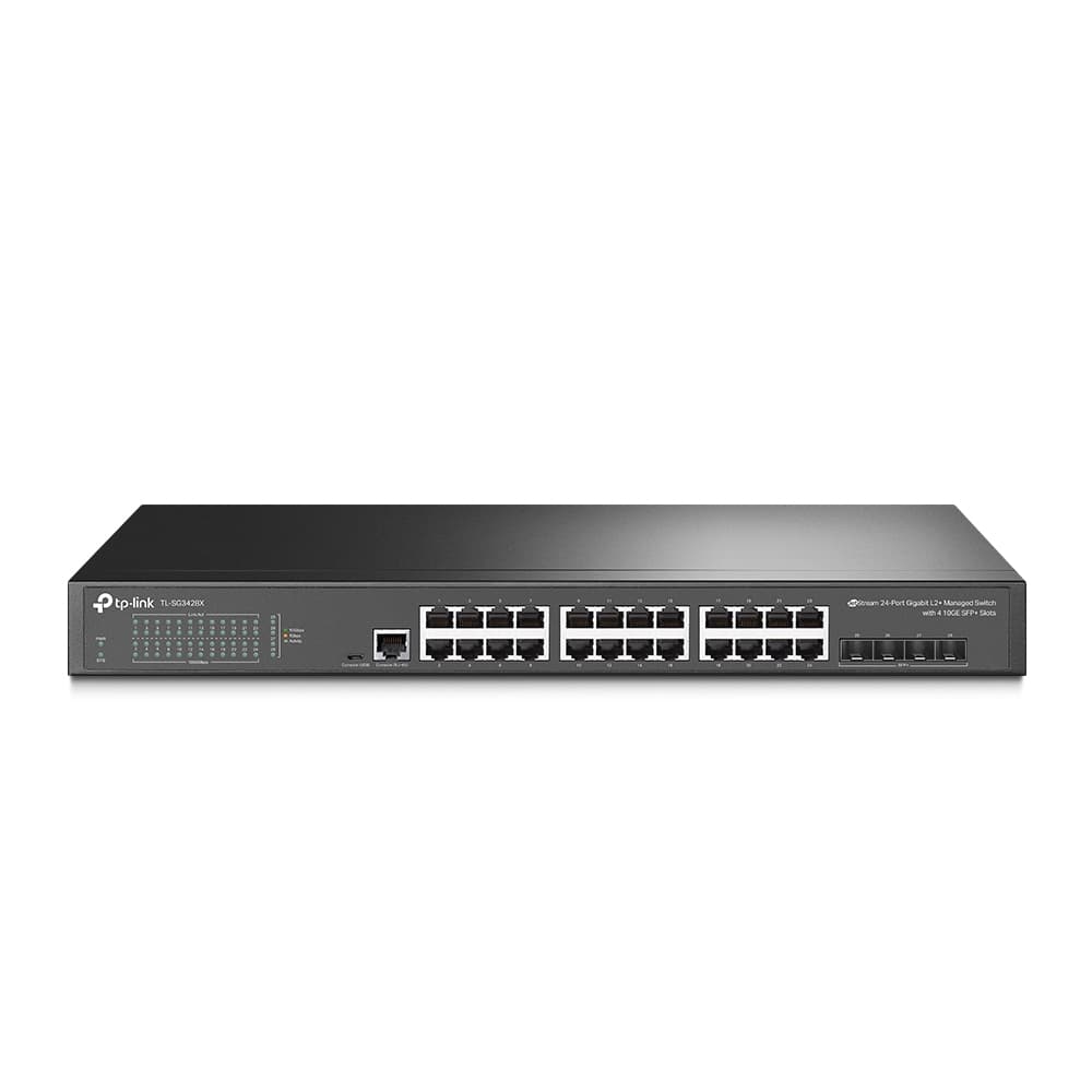 Комутатор TP-Link TL-SG3428X 24xGE 4x10GE/SFP+ L2 JetStream 19" 1U Метал Black