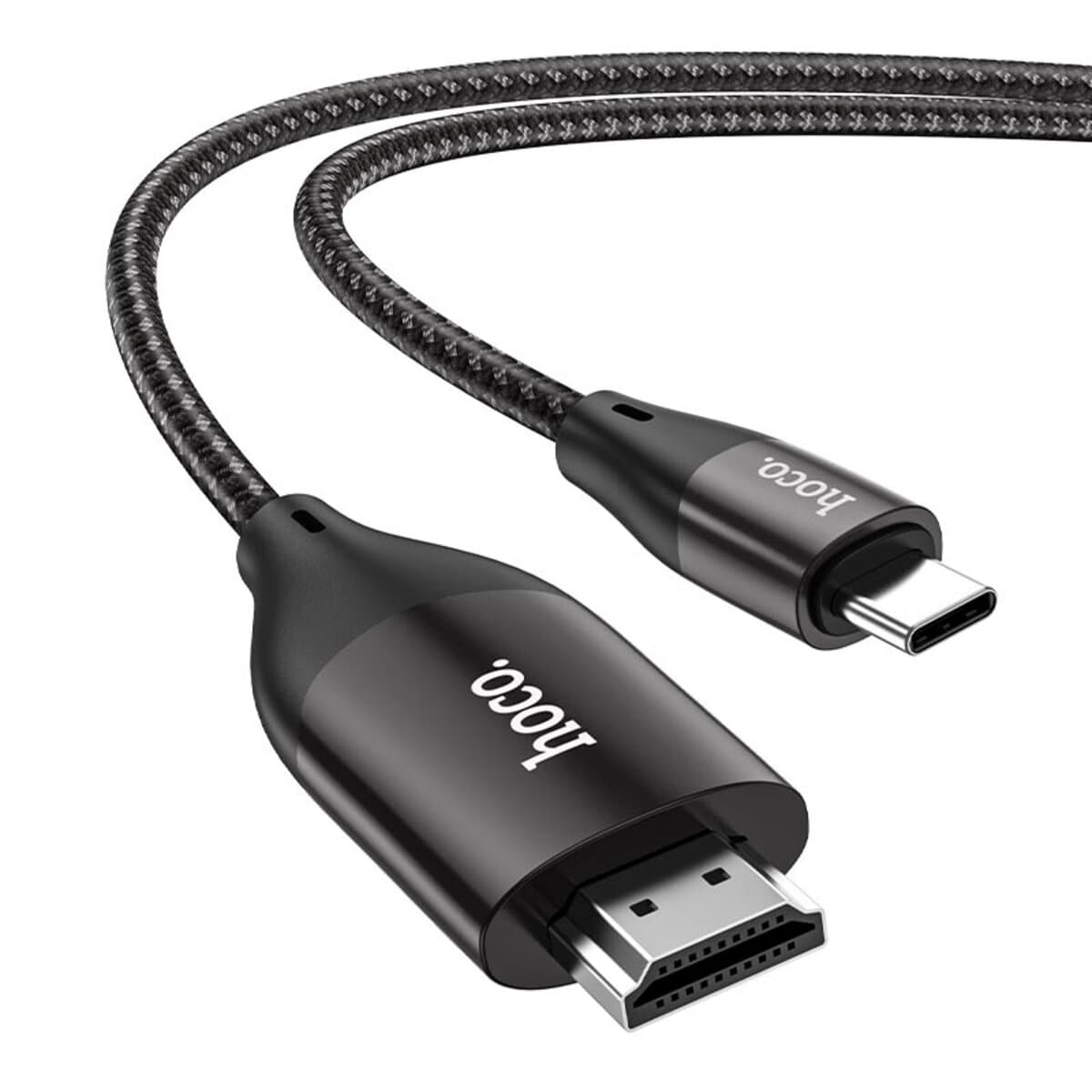 Кабель HOCO UA16 Type-C to HDTV HD on-screen cable 2m Metal Grey