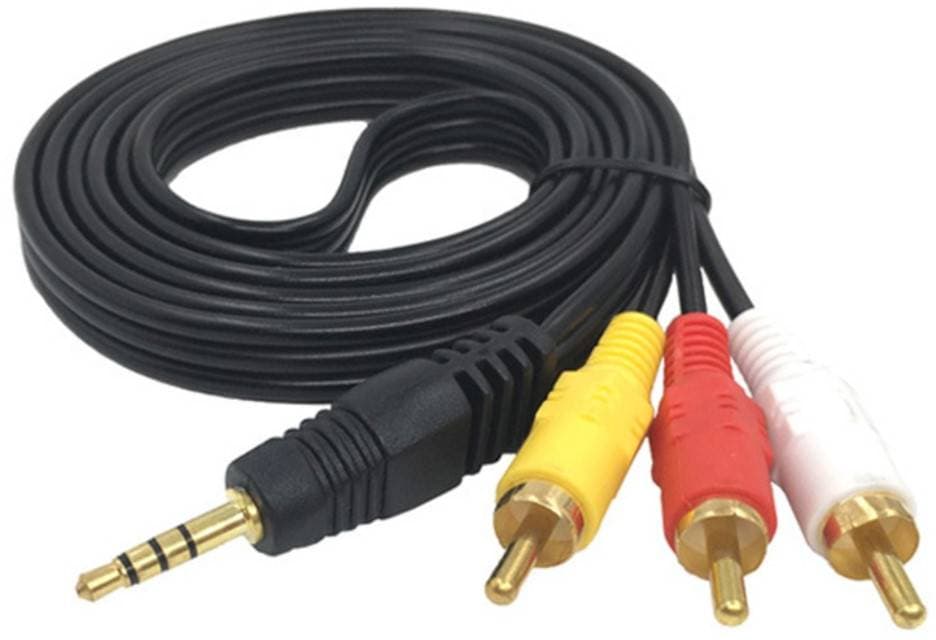 Кабель S0368 AV 3.5мм M-3x RCA M 1.5м Black