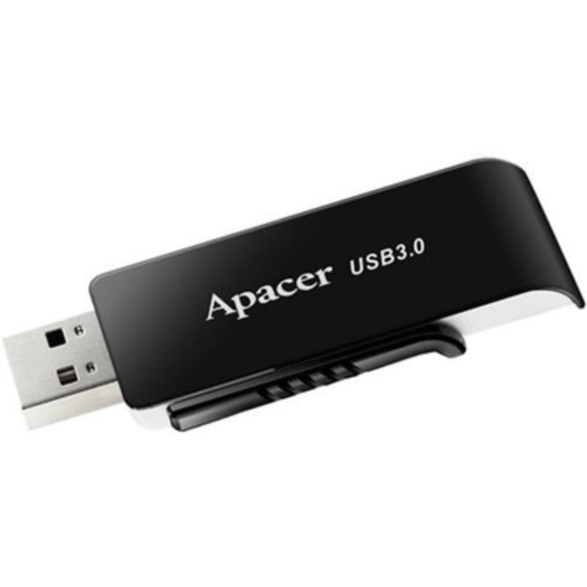 Флеш пам'ять флешка Apacer AH350 128Gb USB 3.0 Black (AP128GAH350B-1)