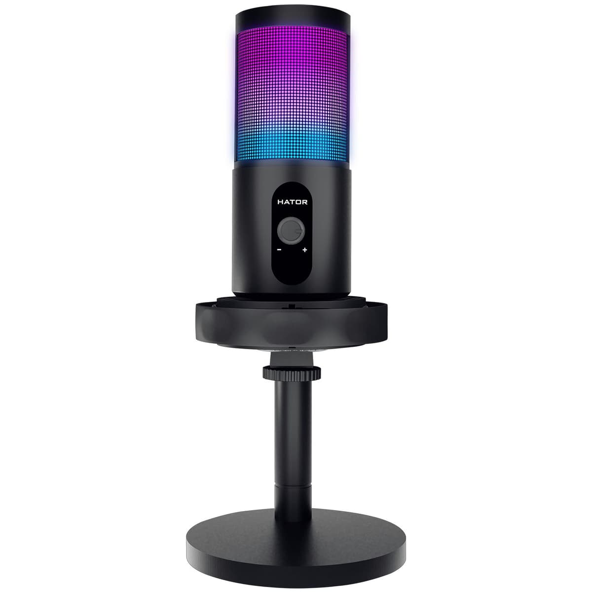 Ігровий настільний стрімінговий мікрофон Hator Signify RGB 3.5 Black
