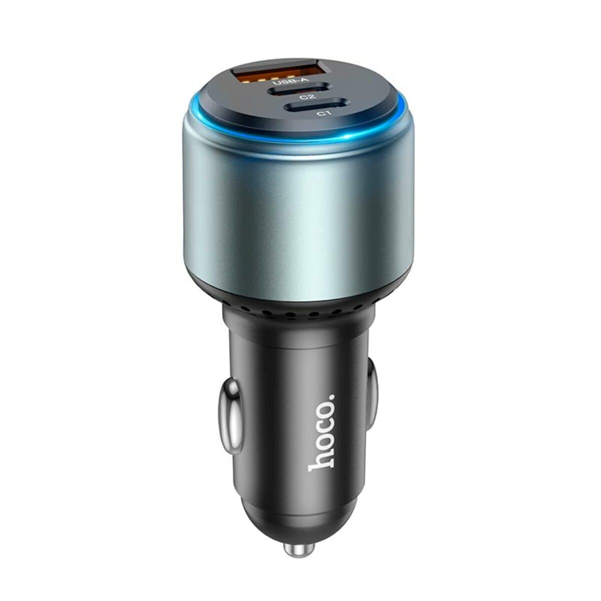 Автомобільний зарядний пристрій HOCO NZ9 Galloper 95W three-port 2xType-C 1xUSB car charger Black