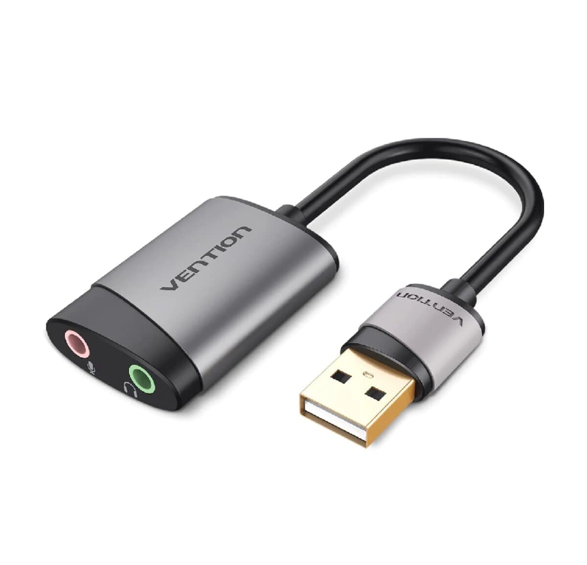 Звукова карта Vention USB External Sound Card 0.15m Metal Type Grey (CDKHB)