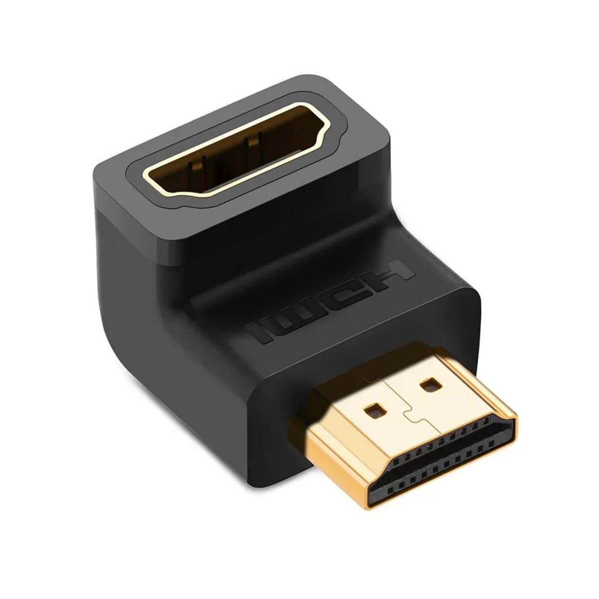 Кутовий перехідник адаптер UGREEN HDMI to HDMI 4K Adapter Male to Female Down-angled Black (UGR-20109)