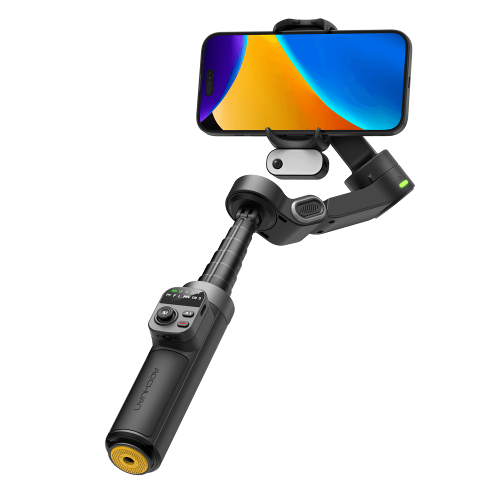 Трехосьовий стабілізатор для телефону AOCHUAN SMART X3 AI Professional Gimbal Stabilizer 1600mAh Black (AOCHUAN-SMARTX3AI-W)