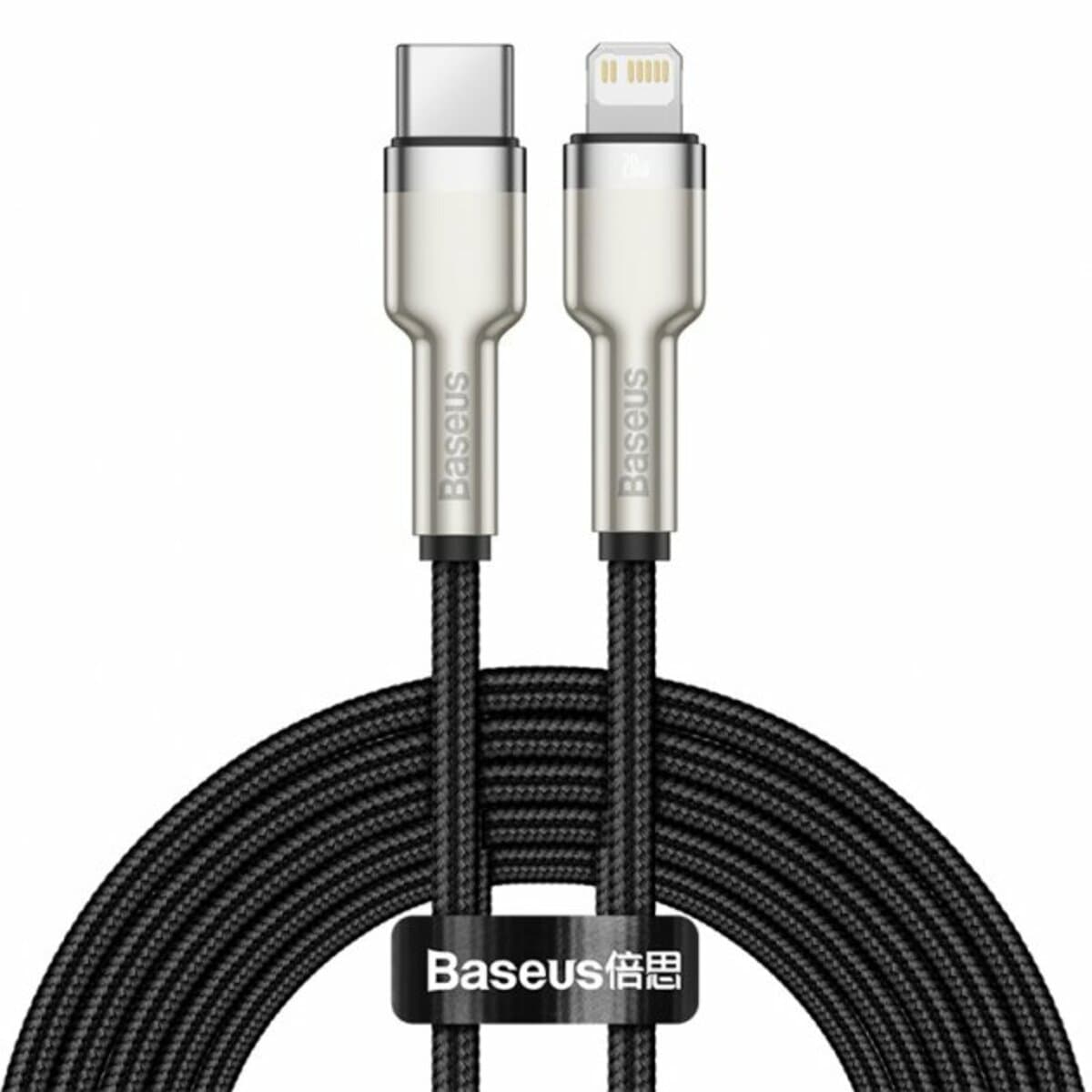 Кабель Baseus Cafule Series Metal Data Cable Type-C to Lightning PD 20W 2m Black (CATLJK-B01)