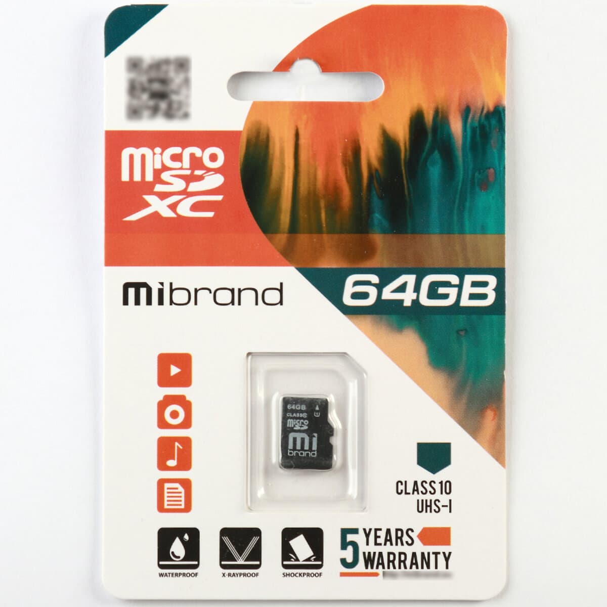 Карта пам'яті Mibrand 64Gb microSDXC UHS-1 class 10 (MICDXU1/64GB)