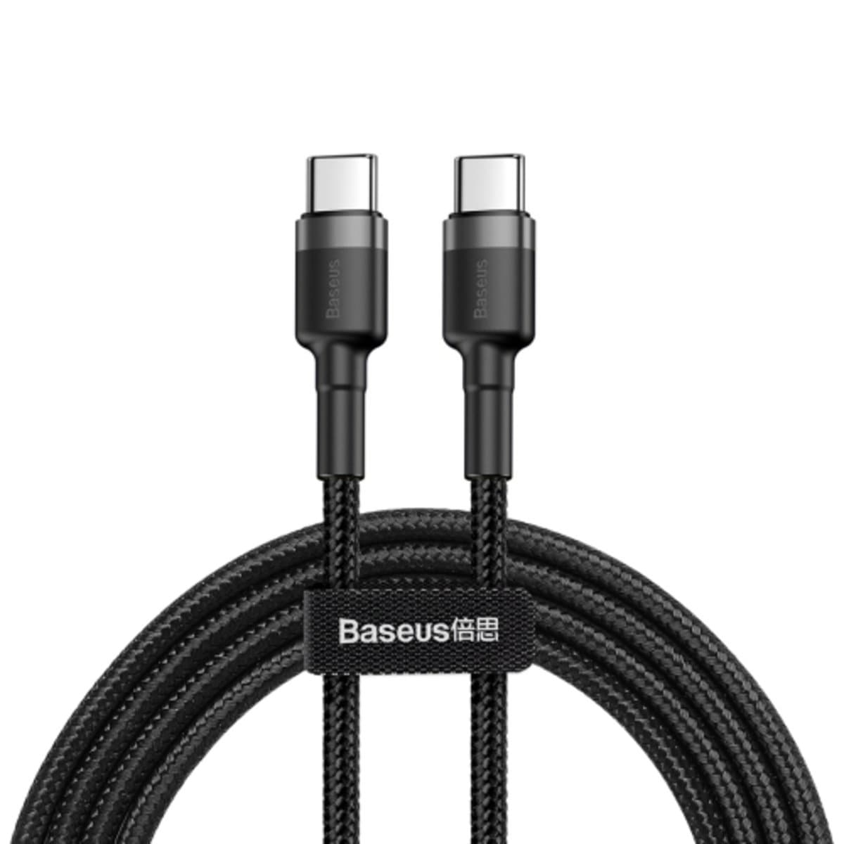 Кабель Baseus Cafule PD2.0 60W flash charging Type-C to Type-C 20V 3A 1m Black-Grey (CATKLF-GG1)