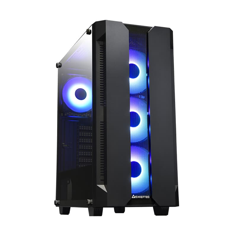 Корпус для комп'ютера Chieftec HUNTER 4x120mm A-RGB ATX без БЖ Black (GS-01B-OP)