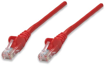 Патчкорд Intellinet 320603 UTP Cat.5e 15м Биметалл ССА Red
