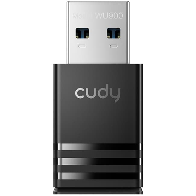 WiFi-адаптер Cudy WU900, AX900 Wi-Fi 6 USB Adapter 2.4ГГц 5ГГц Black (WU900)