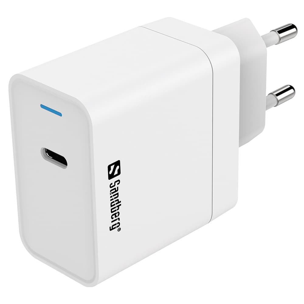 Зарядное устройство адаптер Sandberg PD65W 1хUSB-C 65W PD QC3.0 White (441-48)
