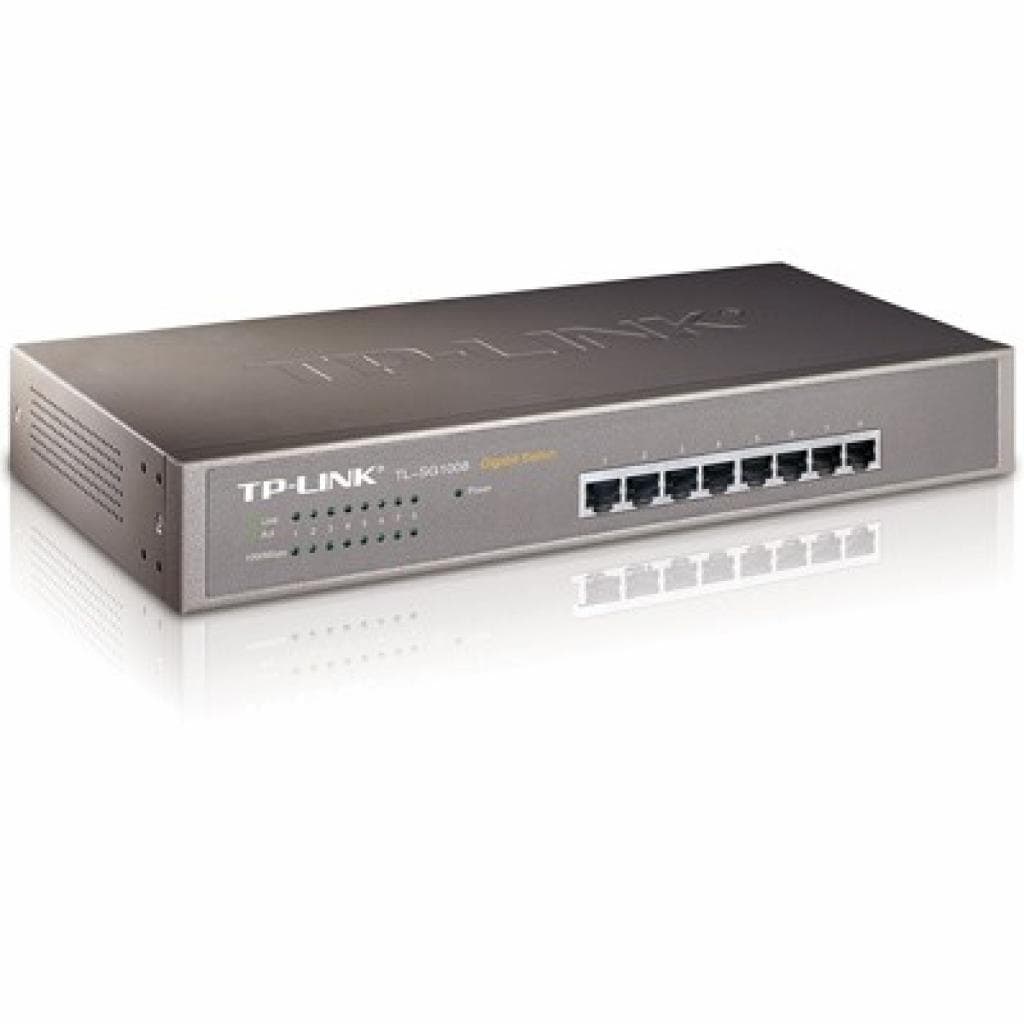 Комутатор TP-Link TL-SG1008 8 портовий 10/100/1000 Метал Grey