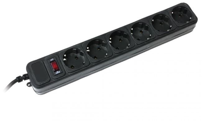 Мережевий фільтр подовжувач Power filtr 3м Gembird SPG6-G-10B Power Cube SPG6 6 розеток Black