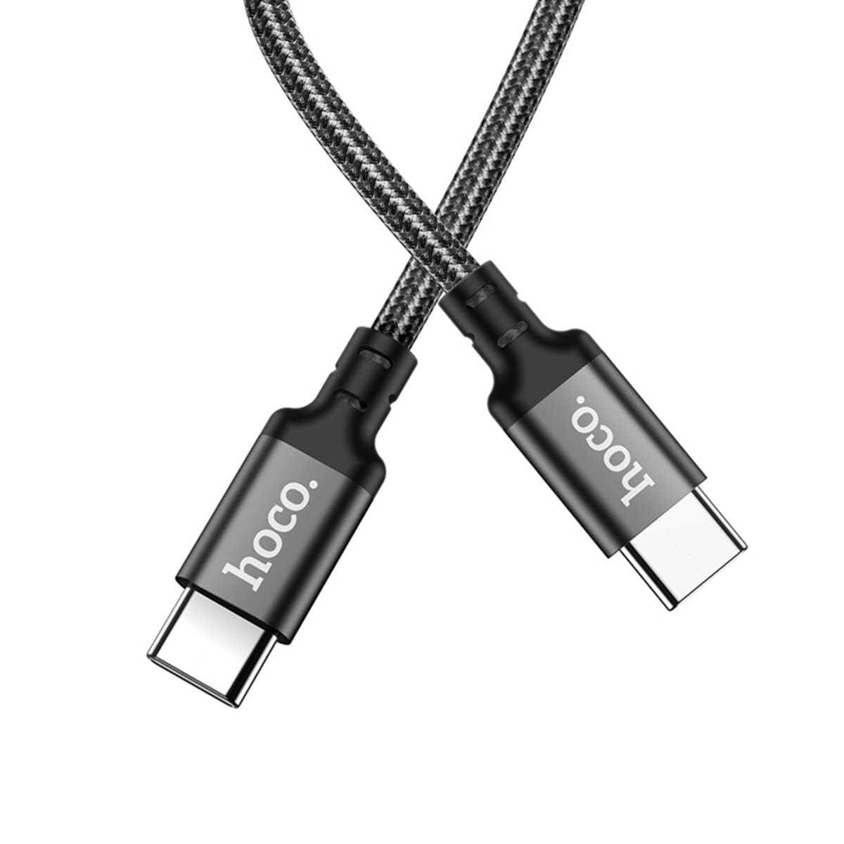Кабель HOCO X14 Type-C to Type-C 60W 1m nylon aluminum connectors Black