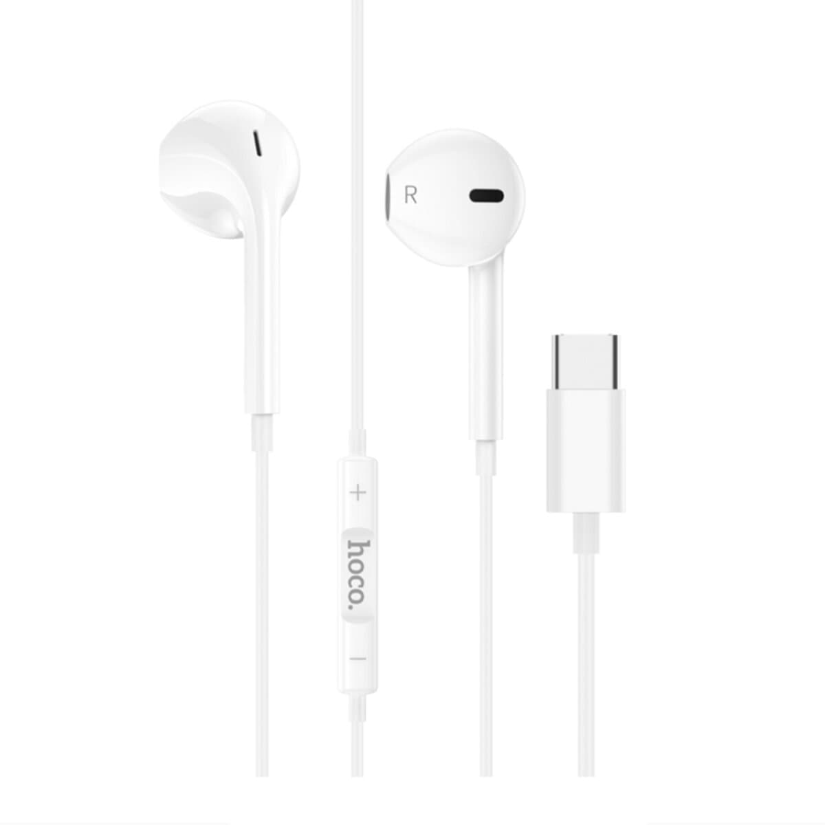 Дротові навушники HOCO M101 Crystal joy Type-C wire-controlled digital earphones with microphone 1.2м White