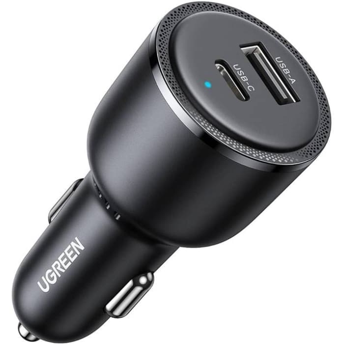 Автомобільний зарядний пристрій UGREEN EC701 2xUSB 63W USB-C+USB-A QC3.0 Black (35023)