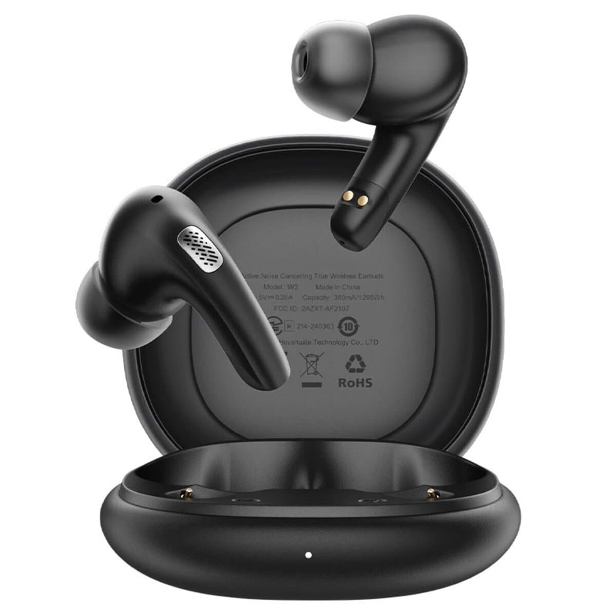Бездротові навушники ACEFAST W3 active noise cancelling true wireless earbuds BT5.4 350mAh Black