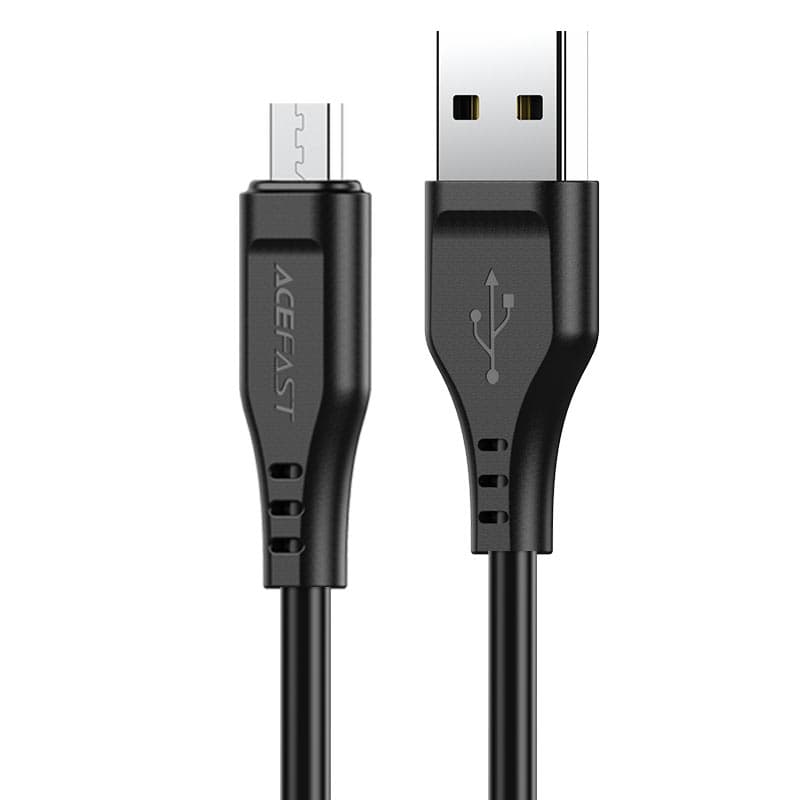Кабель ACEFAST C3-09 USB to Micro-USB 2.4A 1.2m TPE connectors Black