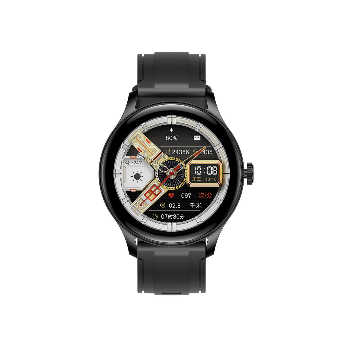 Смарт-годинник W&O X5 Pro+ IP67 220mAh BT5.2 1.3'' Black (W&OX5ProBlack)