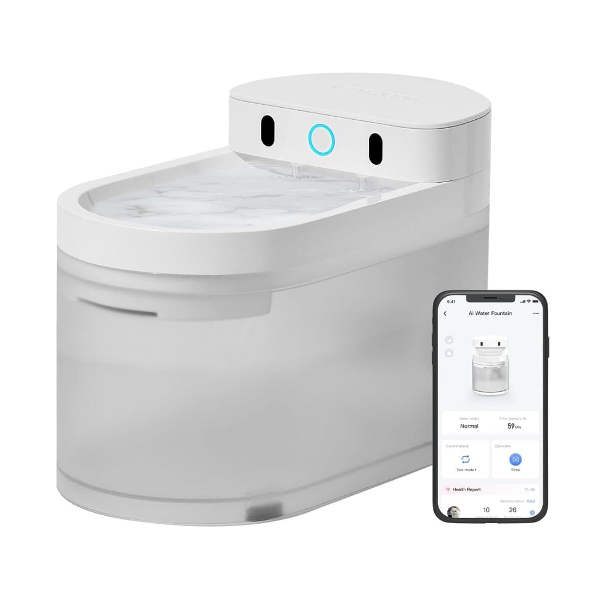 Розумна поїлка для тварин CATLINK AI Water Fountain - Wireless 2.3L APP White