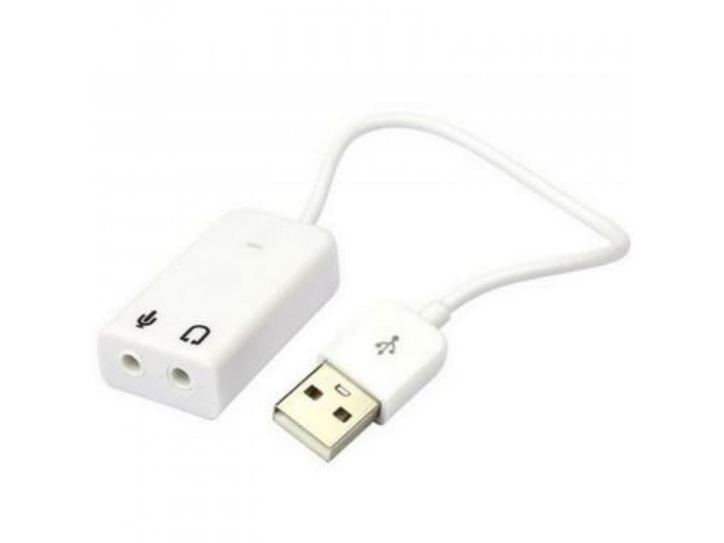 Звукова карта USB Virtual 7.1 Channel C-Media кабель 20см White (B00812)