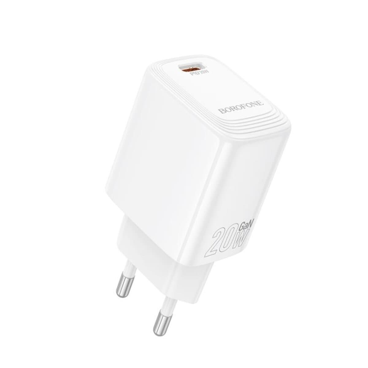 Зарядний пристрій BOROFONE BN26 Fuente single-port PD20W charger EU 1xType-C White