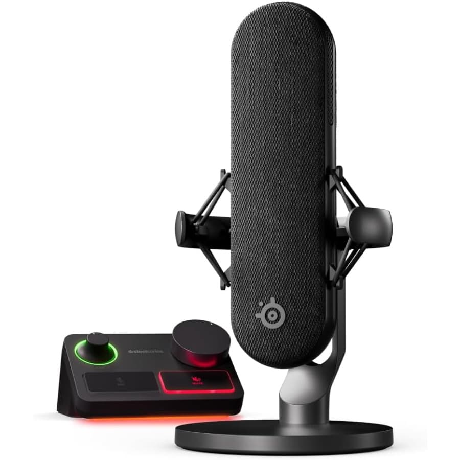 Ігровий стрім мікрофон SteelSeries Alias Pro RGB XLR Stream Mixer 1" Capsule Black (61597)