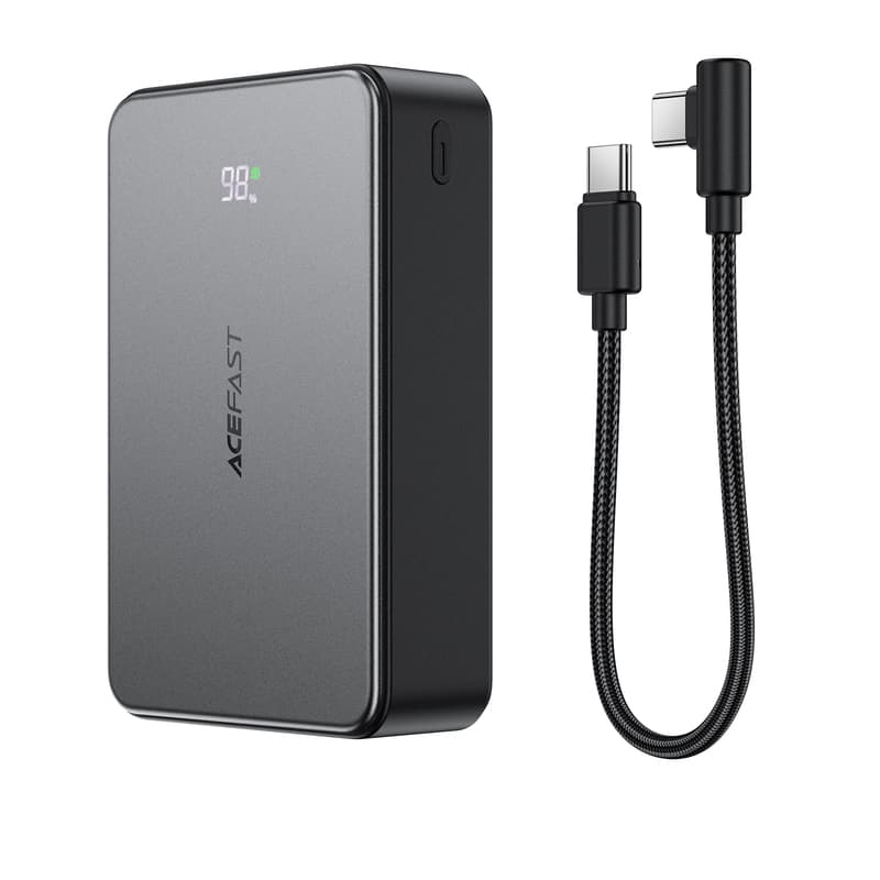 Powerbank павербанк УМБ ACEFAST M29 20000mAh 22.5W fast charging with cable Black
